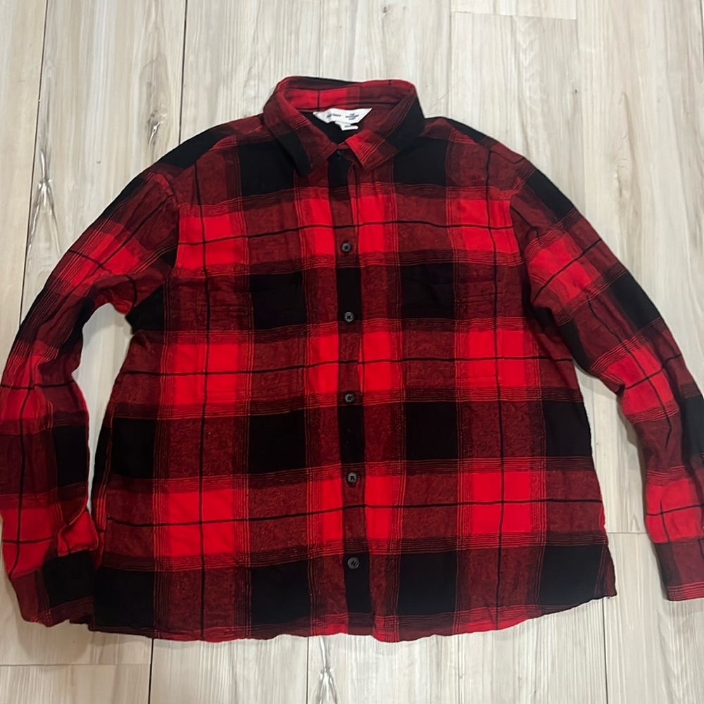 Old Navy The Boyfriend Shirt Flannel